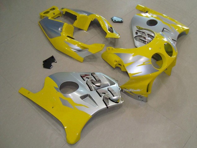 Mejores 1990-1998 Amarillo Plata Honda CBR250RR Carenados Moto