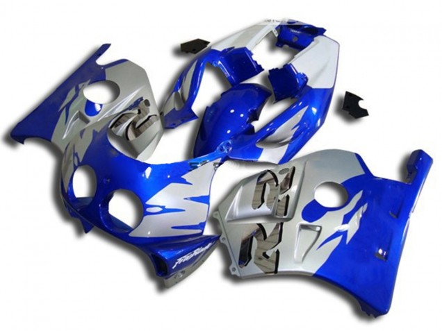 Mejores 1990-1998 Azul Plata & Blanco Honda CBR250RR Carenados Moto