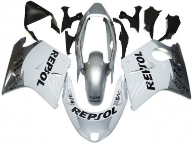 Mejores 1996-2007 Blanco Plata Repsol Honda CBR1100XX Carenados Moto