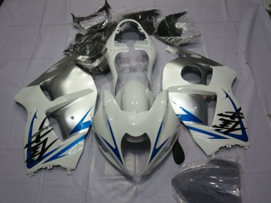 Mejores 1997-2007 Azul Blanco & Plata Suzuki GSXR 1300 Carenados Moto