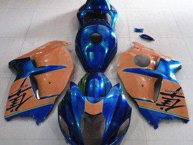 Mejores 1997-2007 Azul Brillante & Marrón Suzuki GSXR 1300 Carenados Moto