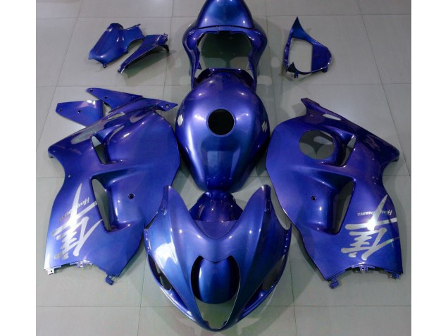 Mejores 1997-2007 Logotipo Azul Brillante & Plateado Suzuki GSXR 1300 Carenados Moto