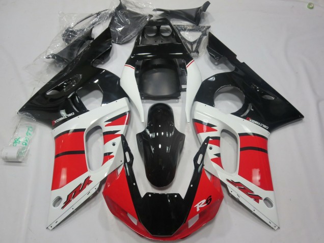 Mejores 1998-2002 Diseño Rojo Blanco Yamaha R6 Carenados Moto