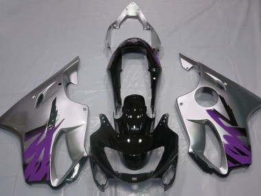 Mejores 1999-2000 Plata Brillante & Morado Honda CBR600 F4 Carenados Moto