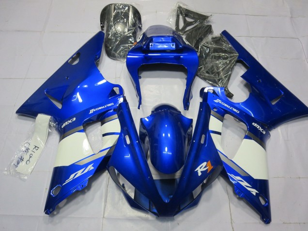 Mejores 2000-2001 Azul & Blanco Yamaha R1 Carenados Moto