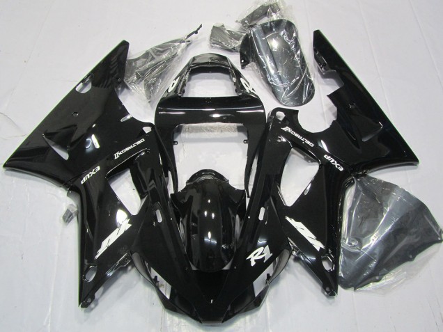 Mejores 2000-2001 Negro Brillante Yamaha R1 Carenados Moto