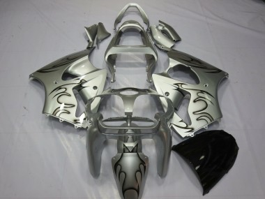 Mejores 2000-2002 Plata Llama Kawasaki ZX6R Carenados Moto