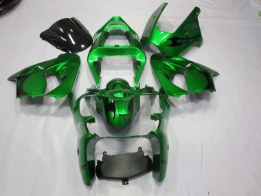 Mejores 2000-2002 Verde Kawasaki ZX6R Carenados Moto