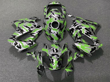 Mejores 2002-2012 Verde Camuflaje Honda VFR800 Carenados Moto