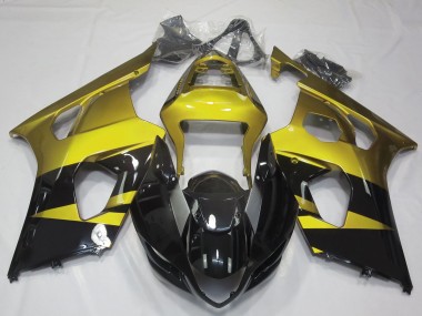 Mejores 2003-2004 Amarillo Brillante & Negro Suzuki GSXR 1000 Carenados Moto