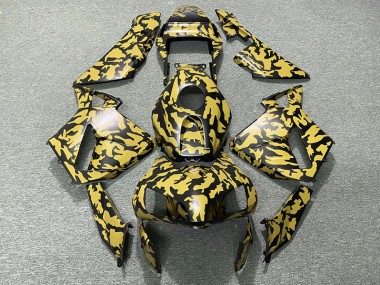 Mejores 2003-2004 Amarillo Camuflaje Honda CBR600RR Carenados Moto