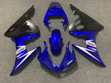 Mejores 2003-2004 Azul Blanco & Negro Mate Yamaha R6 Carenados Moto