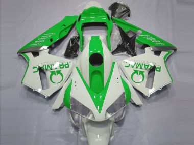 Mejores 2003-2004 Blanco Brillante & Verde Pramac Honda CBR600RR Carenados Moto