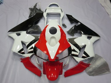 Mejores 2003-2004 Blanco Rojo & Negro Honda CBR600RR Carenados Moto