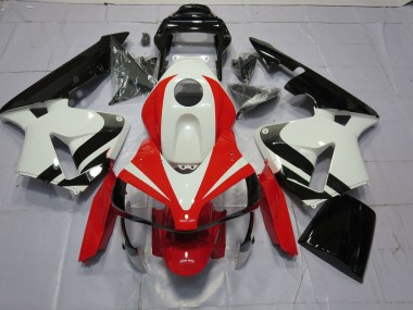 Mejores 2003-2004 Blanco Rojo & Negro OEM Honda CBR600RR Carenados Moto