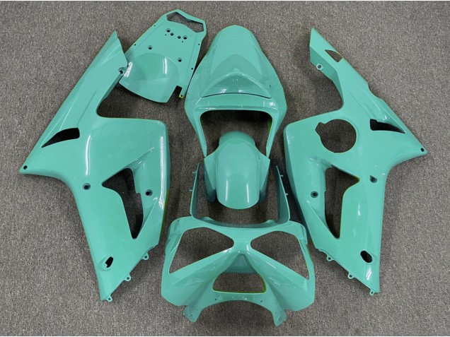 Mejores 2003-2004 Cian Brillante Liso Kawasaki ZX6R Carenados Moto