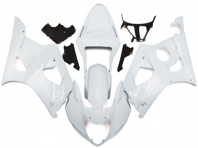 Mejores 2003-2004 Estilo Blanco Liso Brillante Suzuki GSXR 1000 Carenados Moto