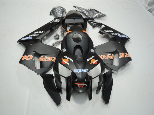 Mejores 2003-2004 Negro Mate Repsol Honda CBR600RR Carenados Moto