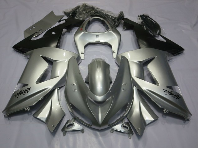 Mejores 2003-2004 Plata Kawasaki ZX6R Carenados Moto