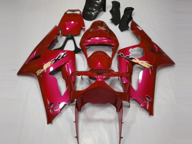 Mejores 2003-2004 Rojo Caramelo Kawasaki ZX6R Carenados Moto