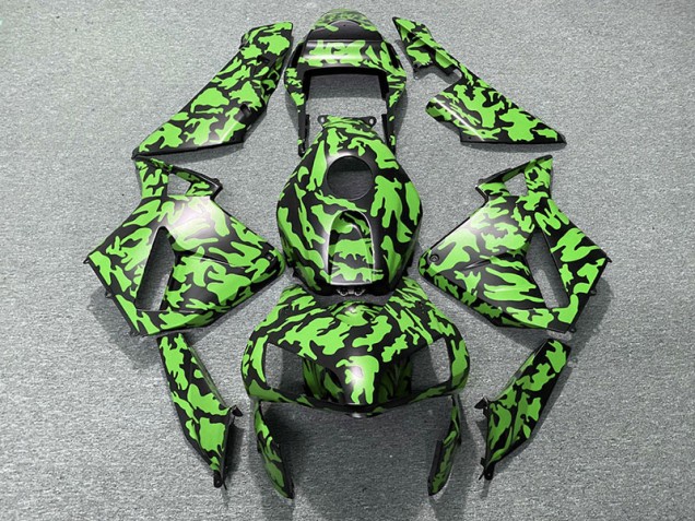 Mejores 2003-2004 Verde Camuflaje Honda CBR600RR Carenados Moto