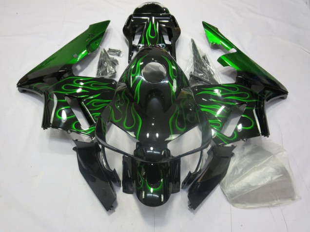 Mejores 2003-2004 Verde Llama Honda CBR600RR Carenados Moto