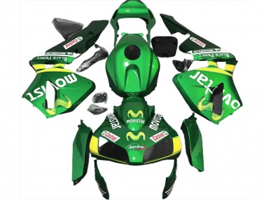 Mejores 2003-2004 Verde Movistar Honda CBR600RR Carenados Moto