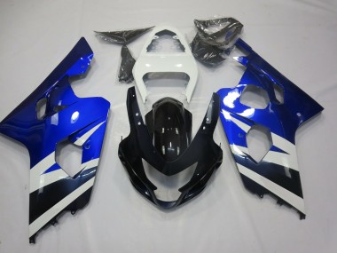 Mejores 2004-2005 Azul Blanco & Negro Suzuki GSXR 600-750 Carenados Moto