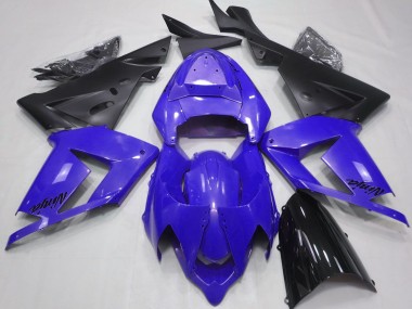 Mejores 2004-2005 Azul Perla & Negro Kawasaki ZX10R Carenados Moto