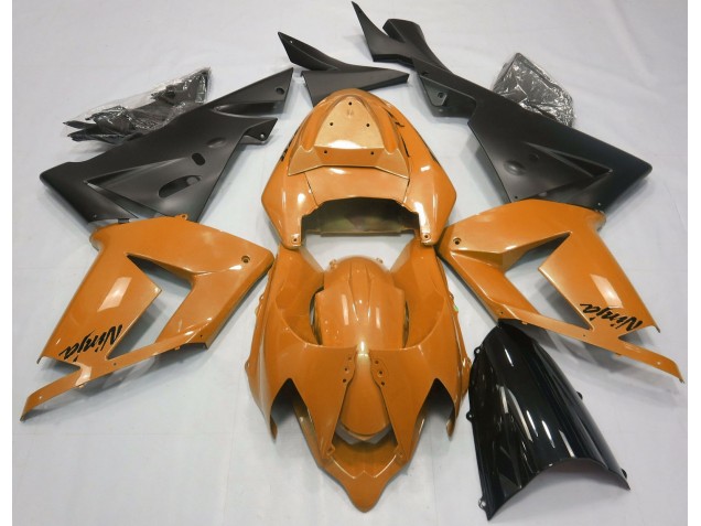 Mejores 2004-2005 Naranja Perla & Negro Kawasaki ZX10R Carenados Moto