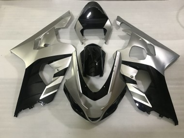 Mejores 2004-2005 Plata Mate & Negro Suzuki GSXR 600-750 Carenados Moto