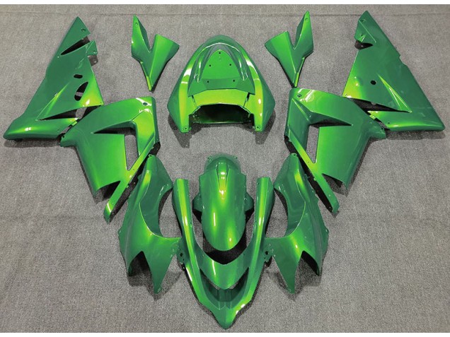 Mejores 2004-2005 Verde Brillante Kawasaki ZX10R Carenados Moto