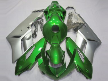 Mejores 2004-2005 Verde Brillante & Plata Honda CBR1000RR Carenados Moto