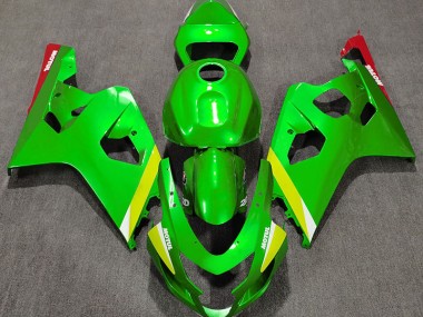 Mejores 2004-2005 Verde Brillante Suzuki GSXR 600-750 Carenados Moto