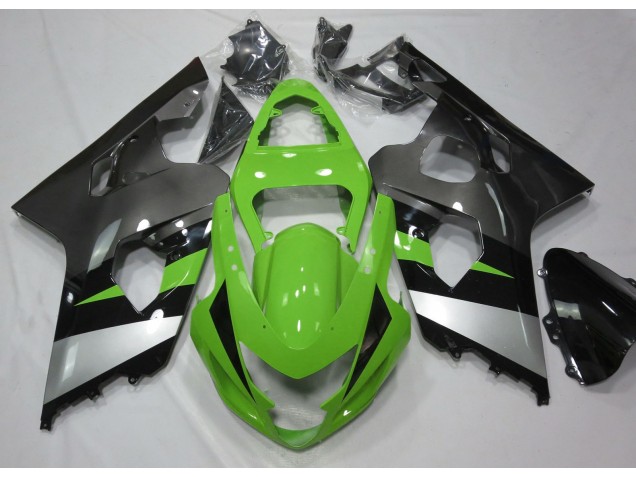 Mejores 2004-2005 Verde & Plata Suzuki GSXR 600-750 Carenados Moto