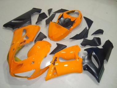 Mejores 2005-2006 Naranja Negro Kawasaki ZX6R Carenados Moto