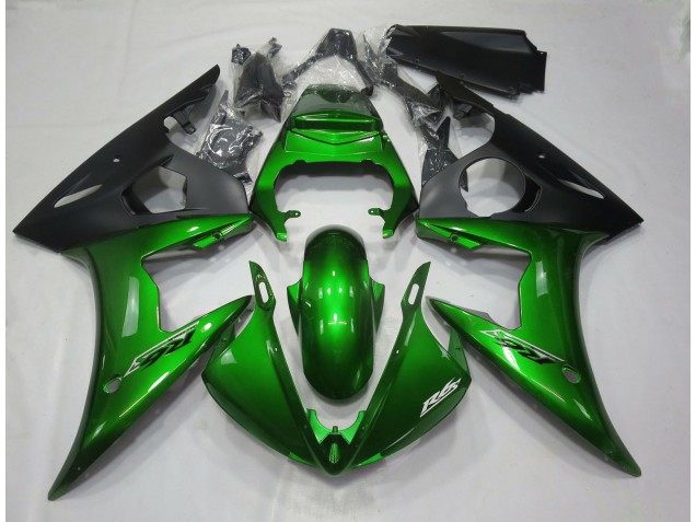 Mejores 2005 Verde Oscuro Brillante Yamaha R6 Carenados Moto