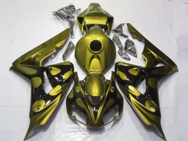 Mejores 2006-2007 Amarillo Brillante & Negro Honda CBR1000RR Carenados Moto