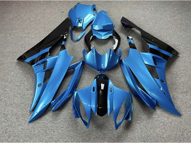 Mejores 2006-2007 Azul Cielo & Negro Yamaha R6 Carenados Moto