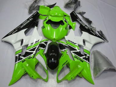 Mejores 2006-2007 Estilo Verde OEM Yamaha R6 Carenados Moto