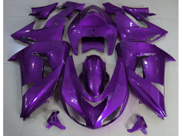 Mejores 2006-2007 Liso Morado Kawasaki ZX10R Carenados Moto