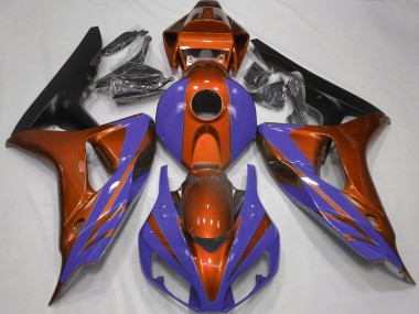 Mejores 2006-2007 Naranja Brillante & Azul Oscuro Honda CBR1000RR Carenados Moto