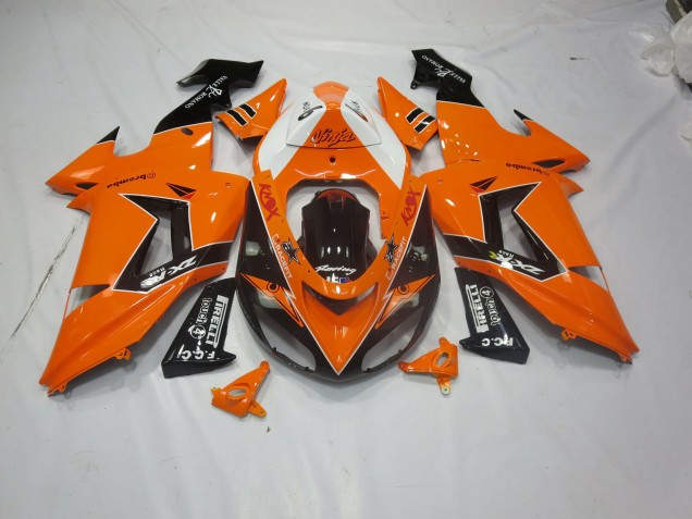 Mejores 2006-2007 Naranja Negro Kawasaki ZX10R Carenados Moto