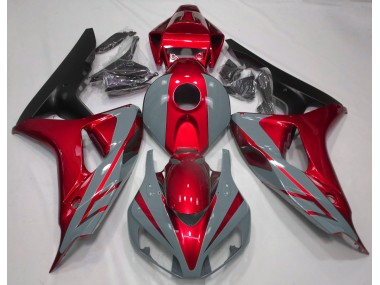 Mejores 2006-2007 Nardo Gris & Rojo Honda CBR1000RR Carenados Moto