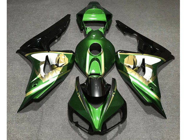 Mejores 2006-2007 Oro Verde Honda CBR1000RR Carenados Moto