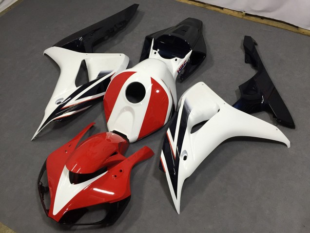 Mejores 2006-2007 Rojo Brillante & Blanco Honda CBR1000RR Carenados Moto