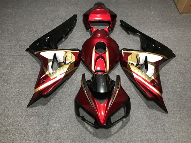 Mejores 2006-2007 Rojo Intenso & Dorado Honda CBR1000RR Carenados Moto