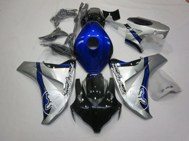 Mejores 2006-2007 Tbr Azul & Plateado Honda CBR1000RR Carenados Moto