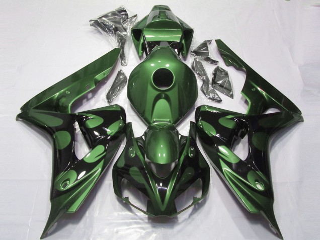 Mejores 2006-2007 Verde Brillante & Negro Honda CBR1000RR Carenados Moto