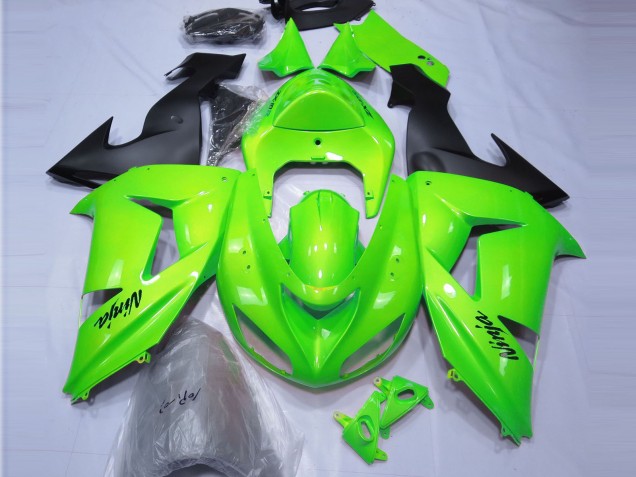 Mejores 2006-2007 Verde Lima Kawasaki ZX10R Carenados Moto